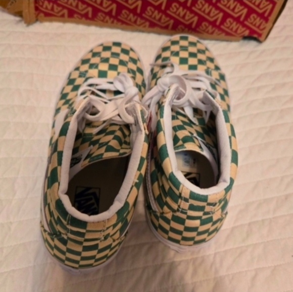 Vans Sk8 Hi Men 10 Checkerboard Light Green White Classic Retro 032026 - Picture 7 of 9